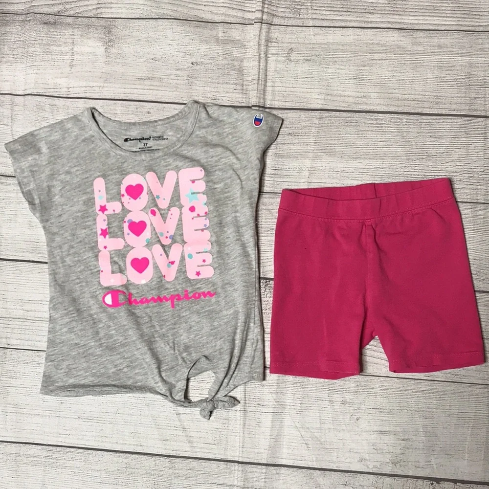 Summer Bundle of Two Girls Shorts Sets Size 3T - Picture 2 of 7